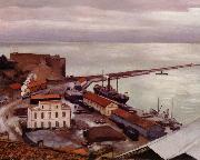 Marquet, Albert Le port de Bougie en Algerie oil on canvas